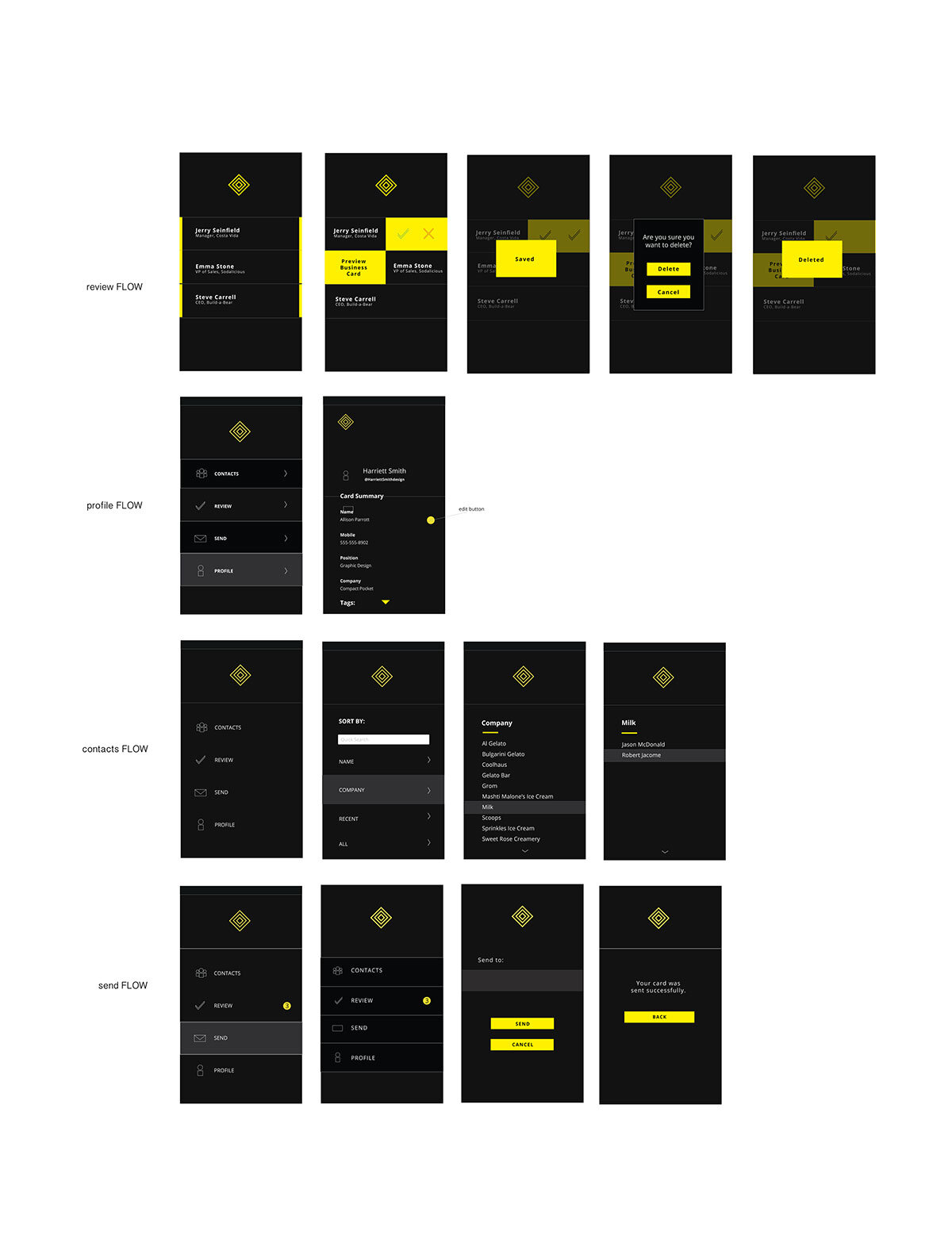 Business Card Share App Design, project image 3 of 3